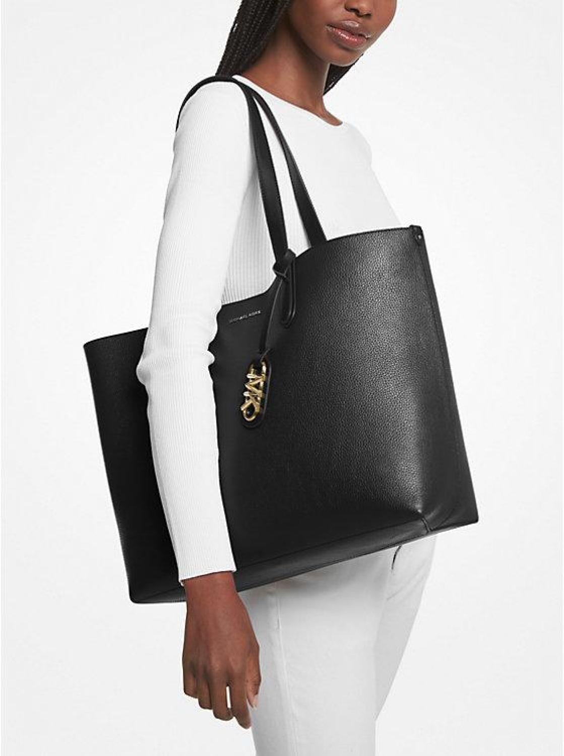 Eliza Extra-Large Pebbled Leather Reversible Tote Bag