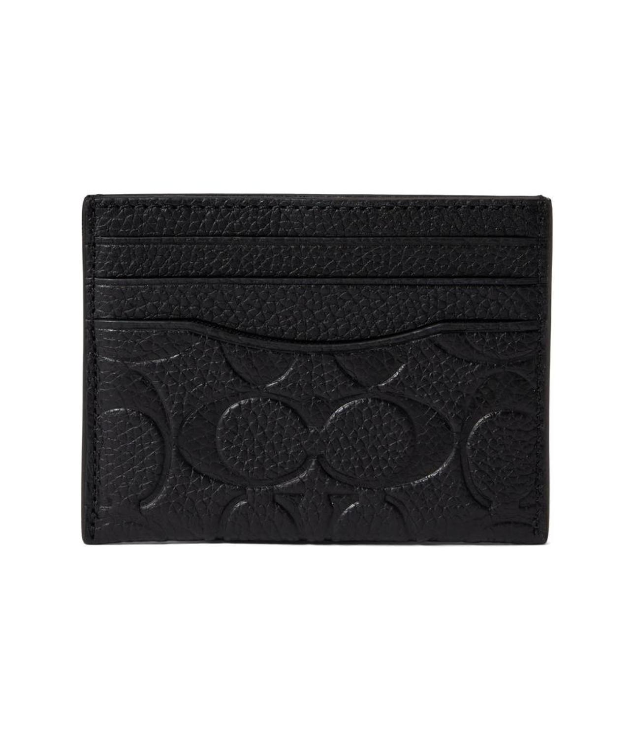 Flat Card Case in Signature Leather