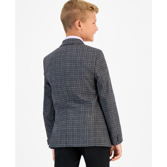 Big Boys Silver Slim Fit Stretch Suit Jacket