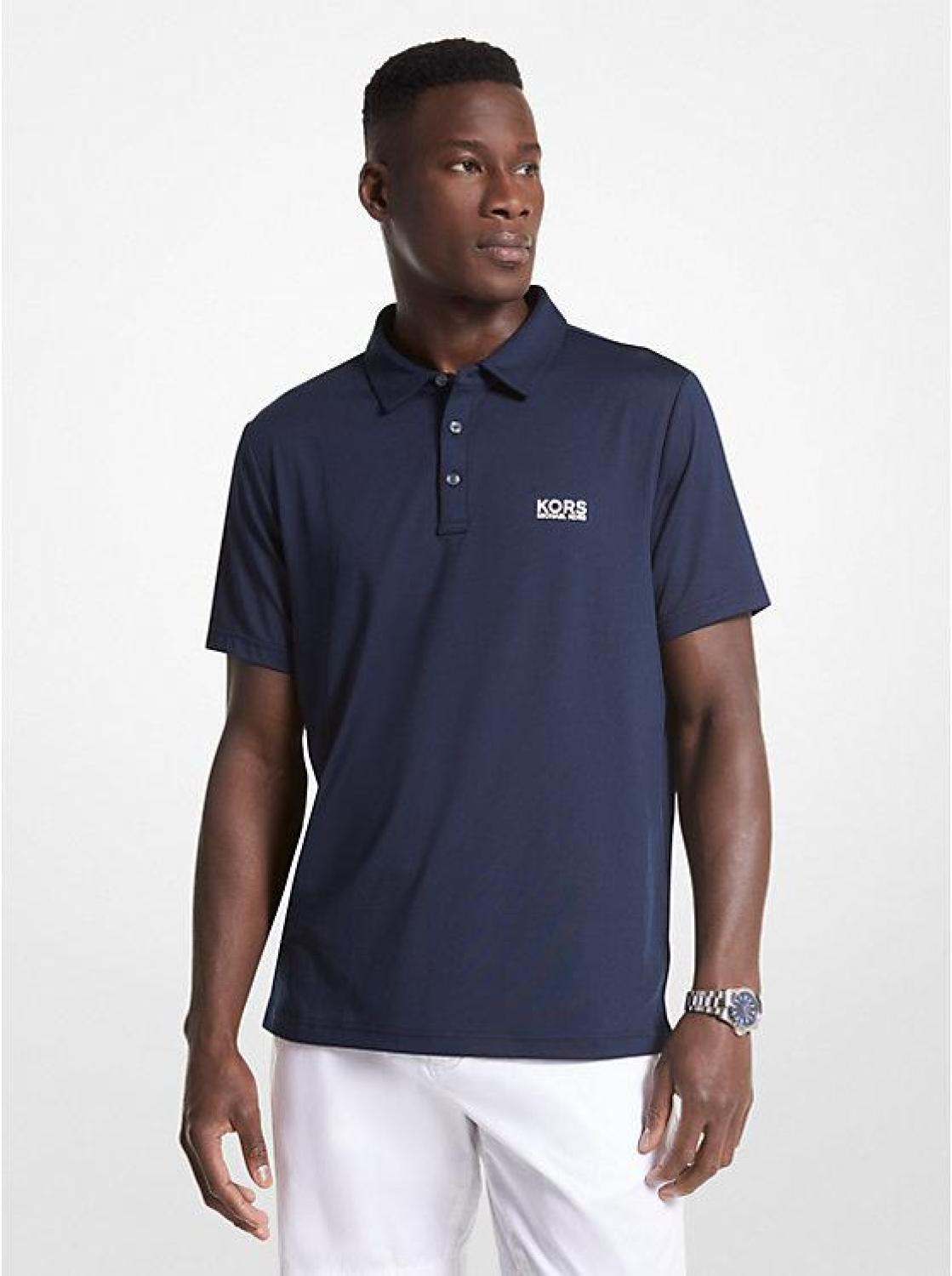 Golf Logo Stretch Jersey Polo Shirt