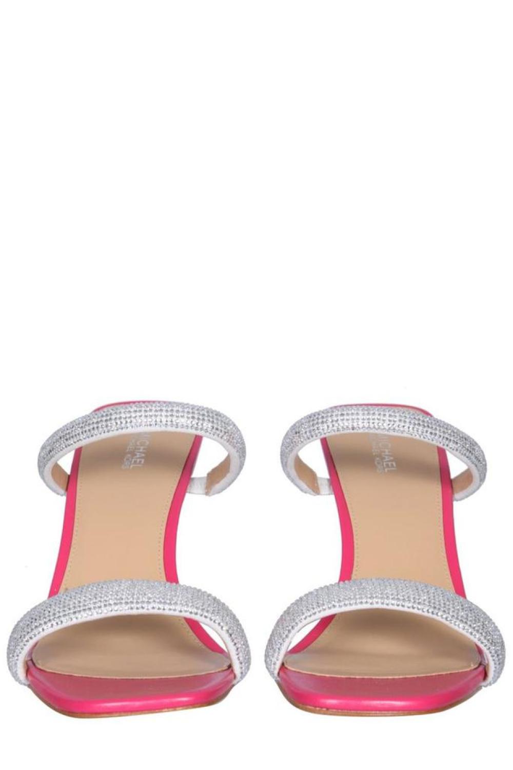 Michael Kors Clara Logo Detailed Open Toe Sandals