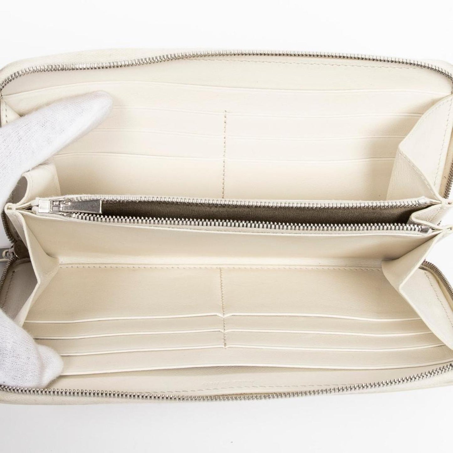 Bicolor Zip Around Wallet