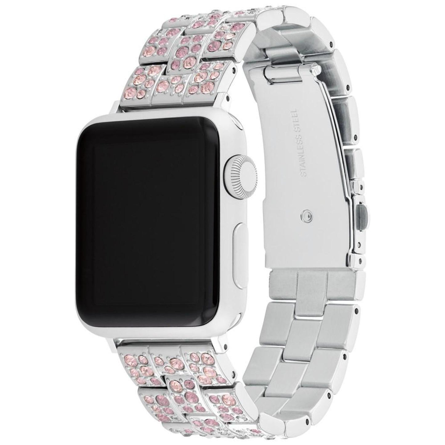 Stainless Steel Crystal Apple Bracelet, 38, 40, 41mm