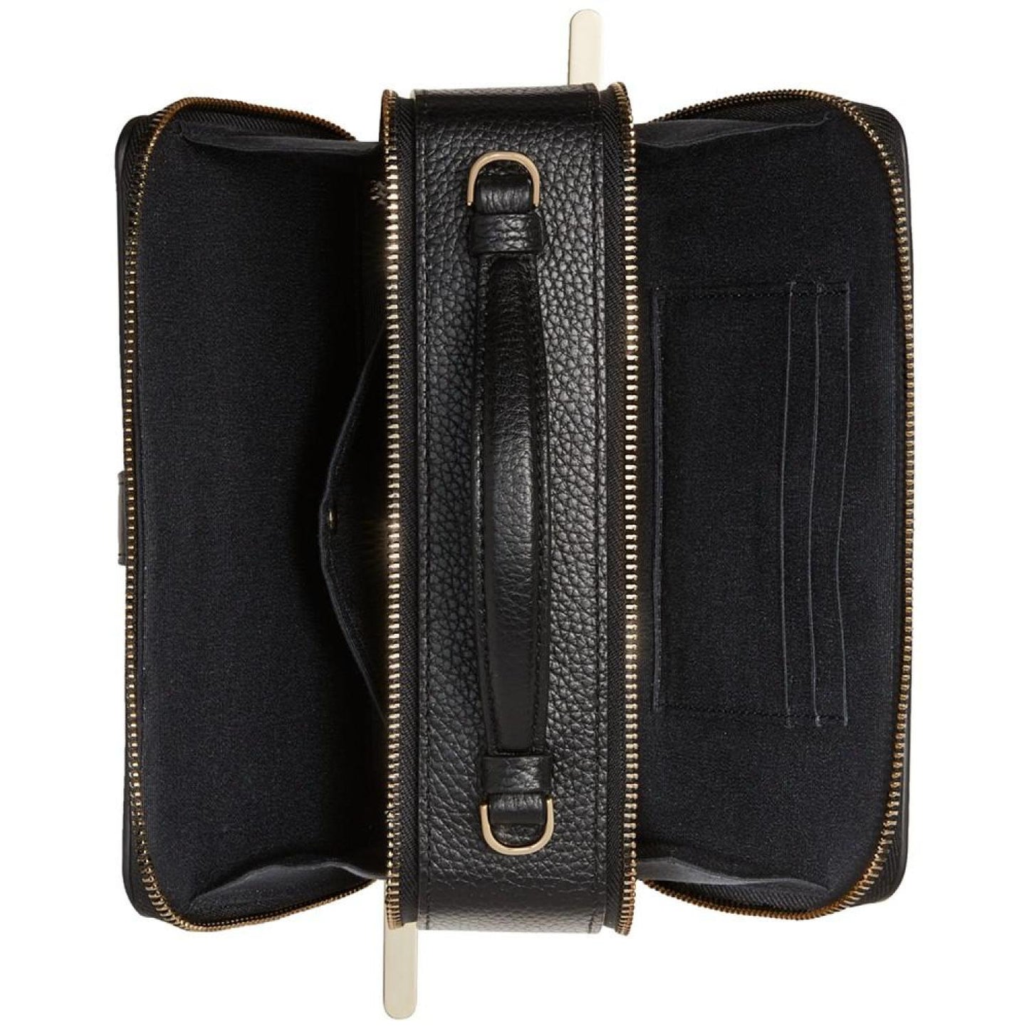 Hudson Pebbled Leather Double Zip Crossbody