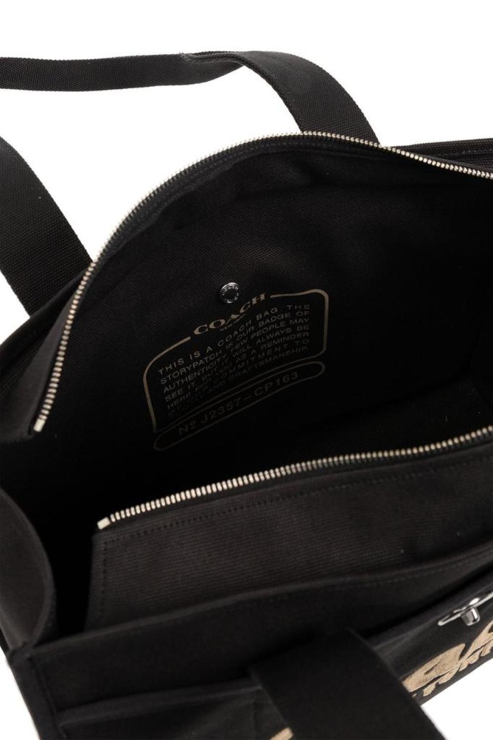 Coach Logo Flocked Tote Bag