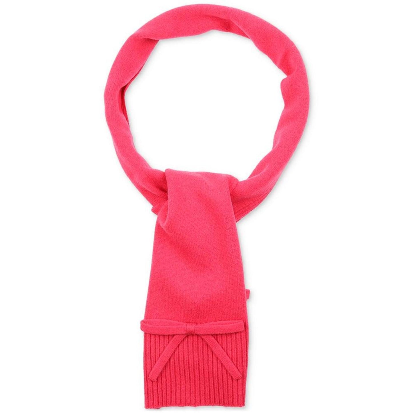 Women's Bow Ribbed-Trim Knit Scarf