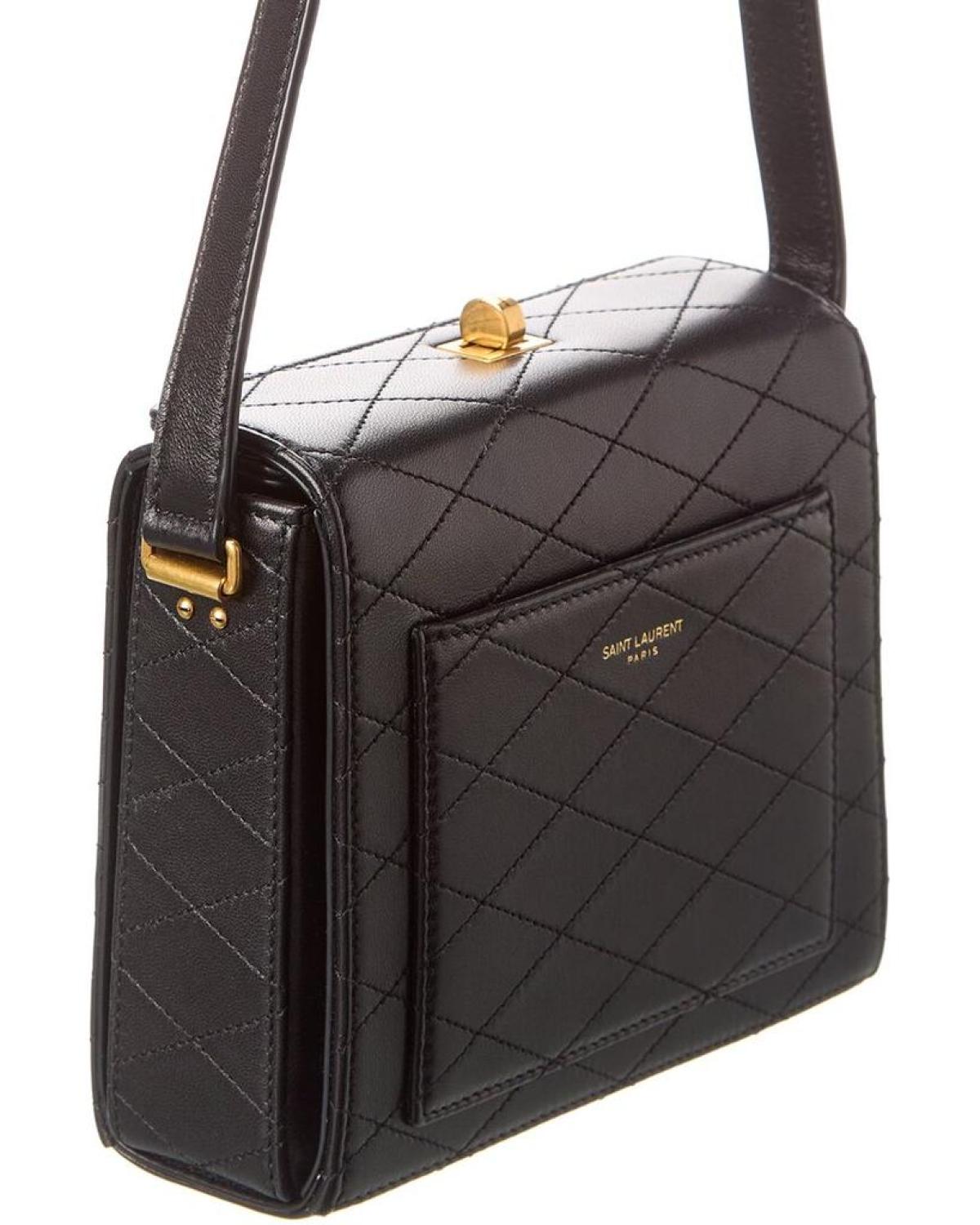 Saint Laurent Mini Square Leather Shoulder Bag