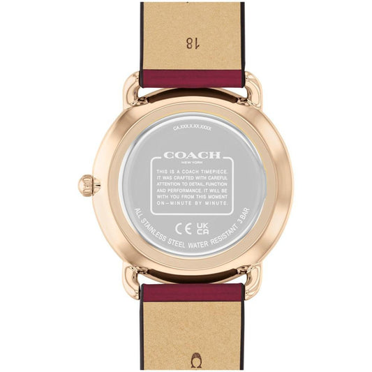 Women's Elliot Cranberry Leather Strap Watch, 36mm