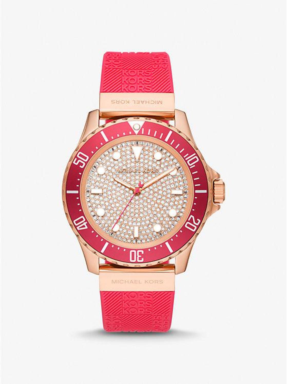 Oversized Slim Everest Pavé Rose-Gold Tone and Embossed  display picture 3