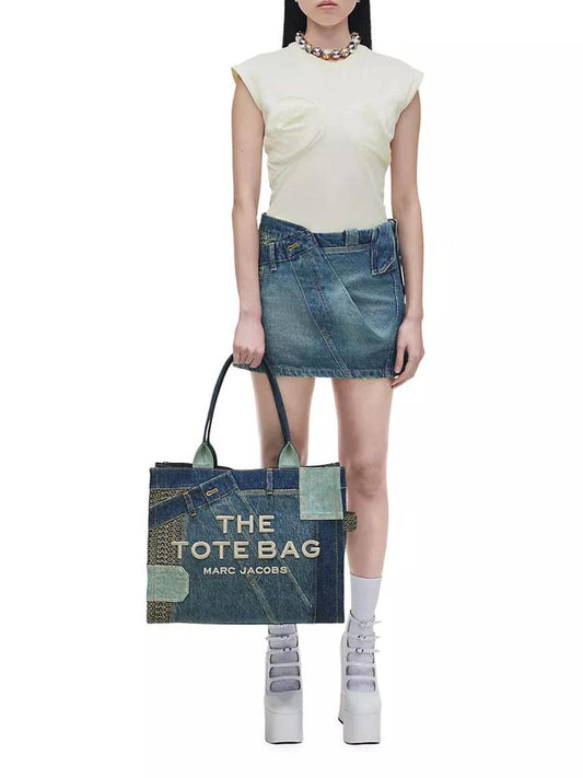 The Deconstructed Denim Large Tote Bag