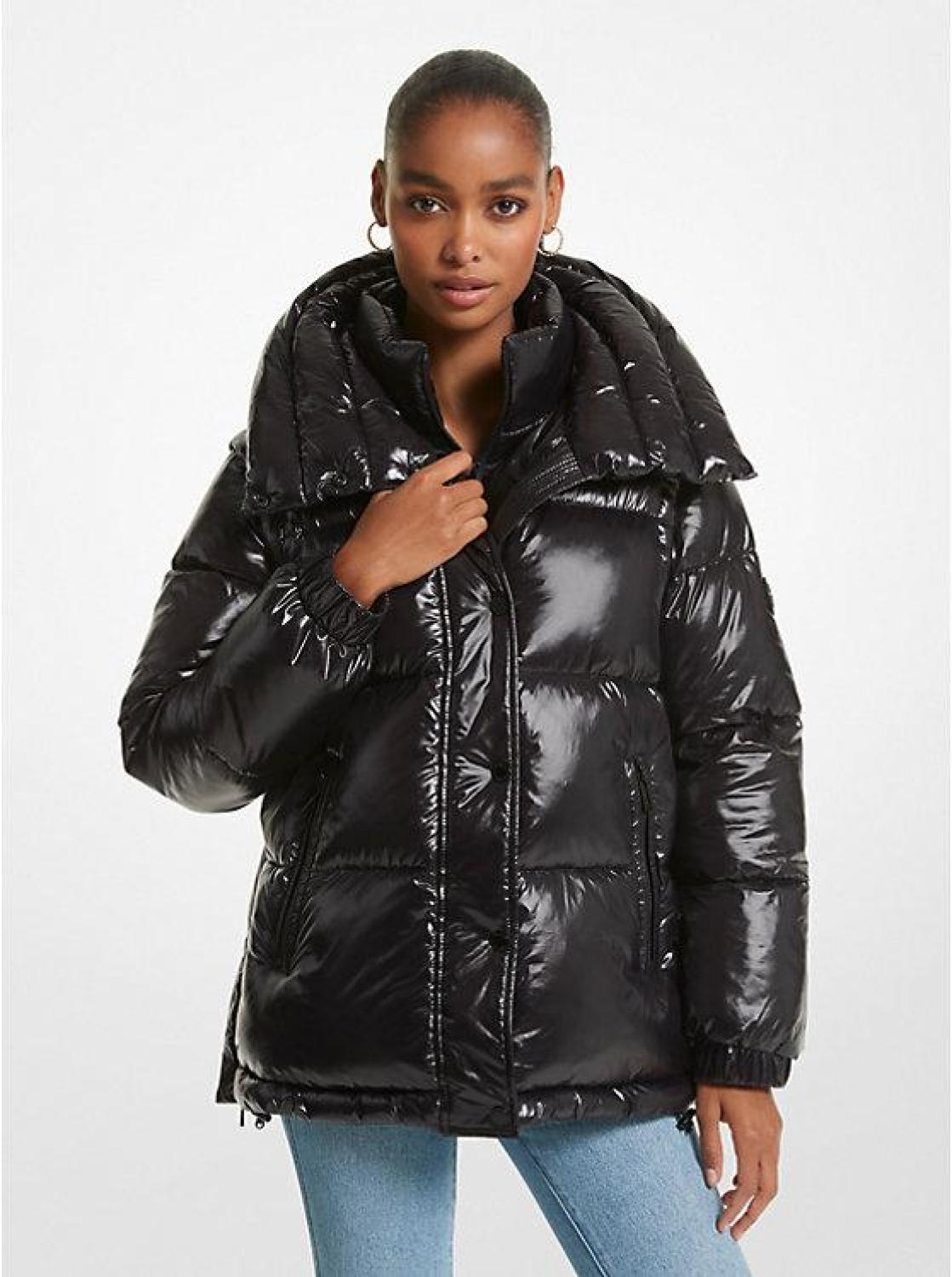 2-in-1 Quilted Nylon Puffer Jacket