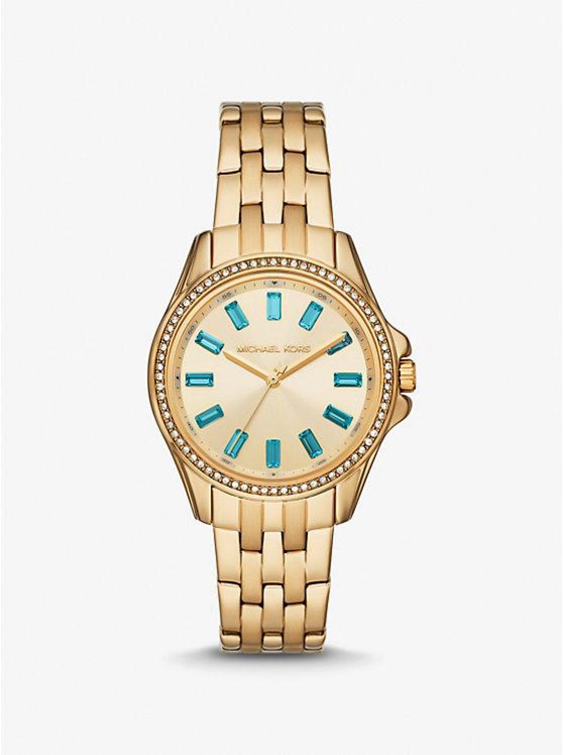 Mini Pilot Pavé Gold-Tone Watch