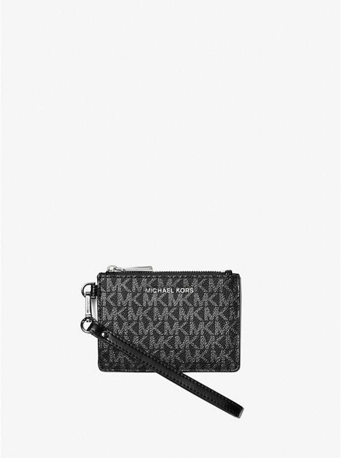 Metallic Signature Logo Coin Purse