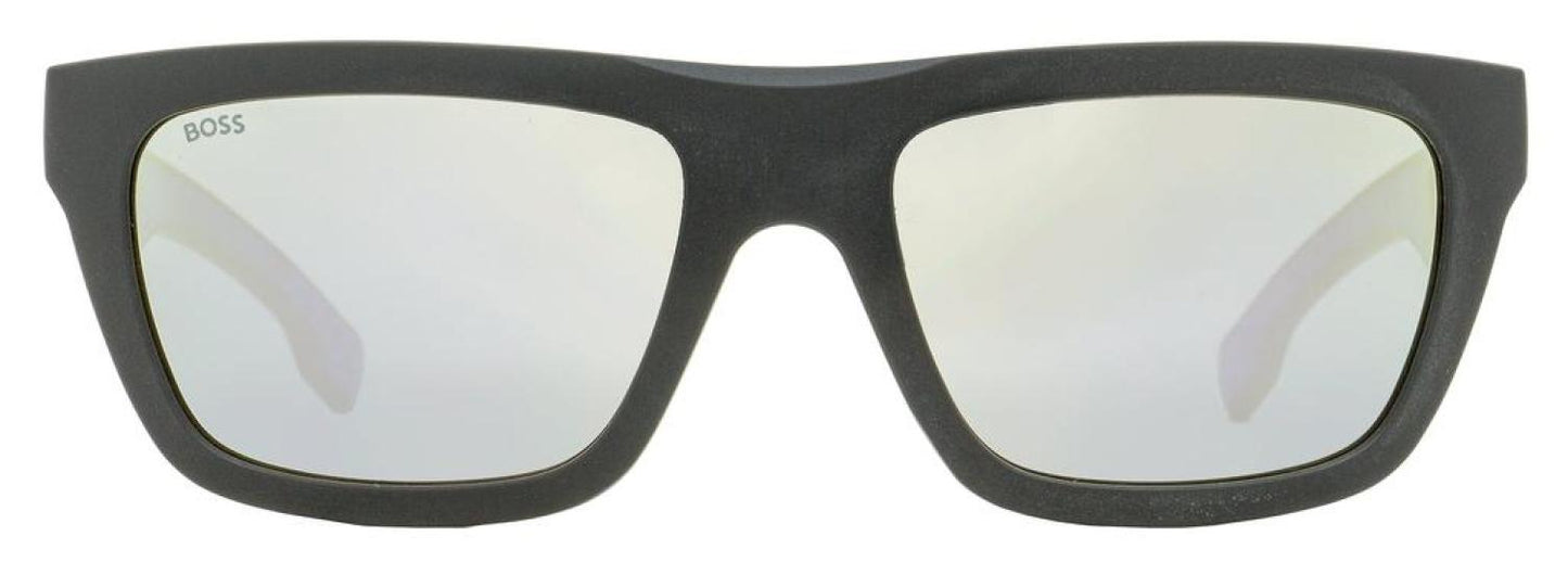 Hugo Boss Men's World Cup Sunglasses B1450S 0VKDC Matte Black/Blue 57mm