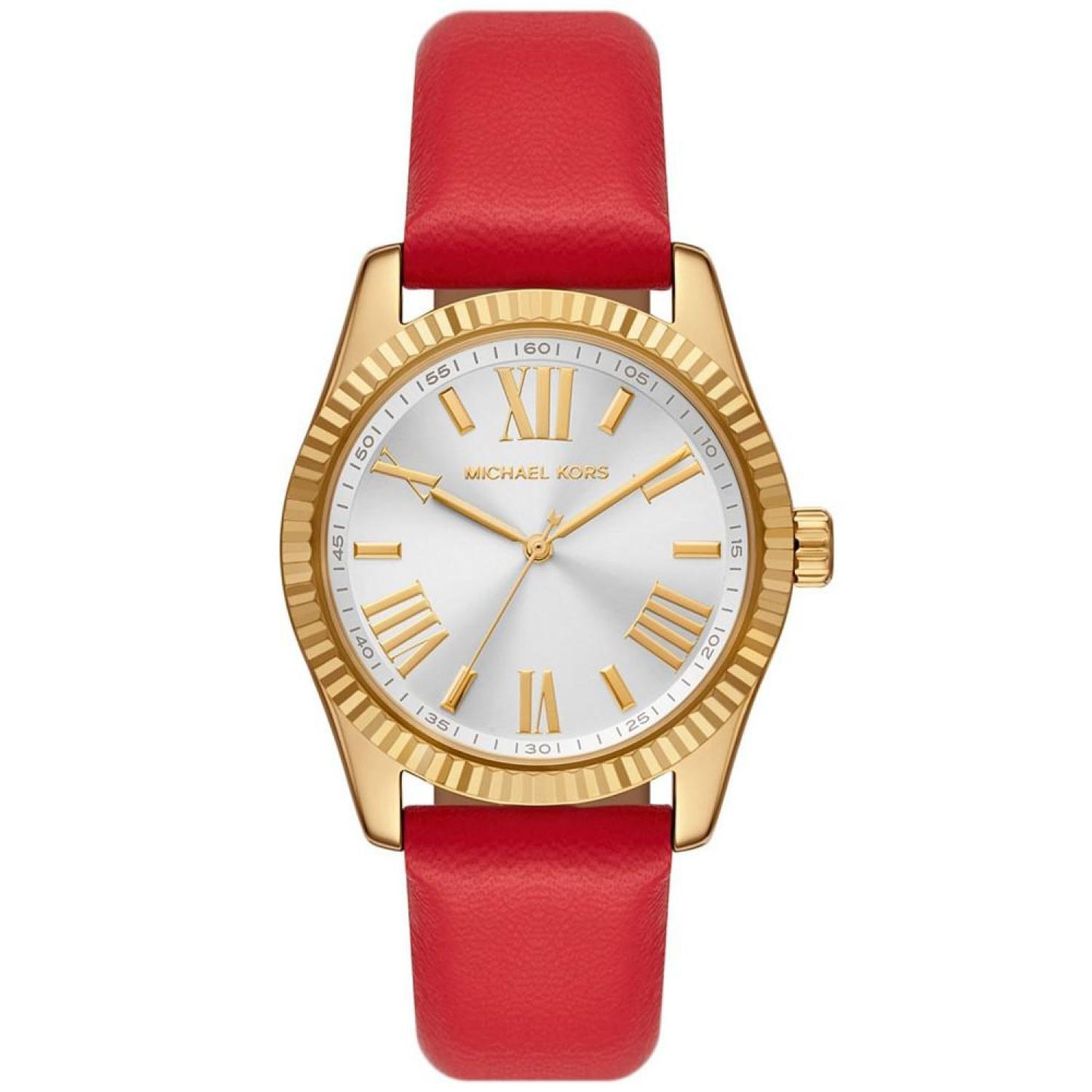 Women's Lexington Three-Hand Red Leather Watch 38mm