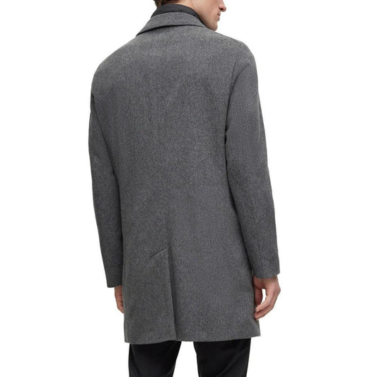 Men's Wool-Blend Zip-Up Coat