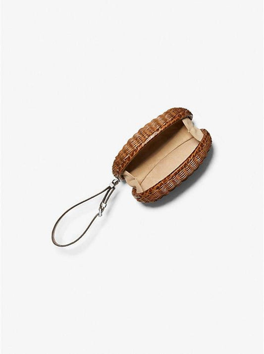 Gramercy Rattan and Crocodile Embossed Leather Minaudie re