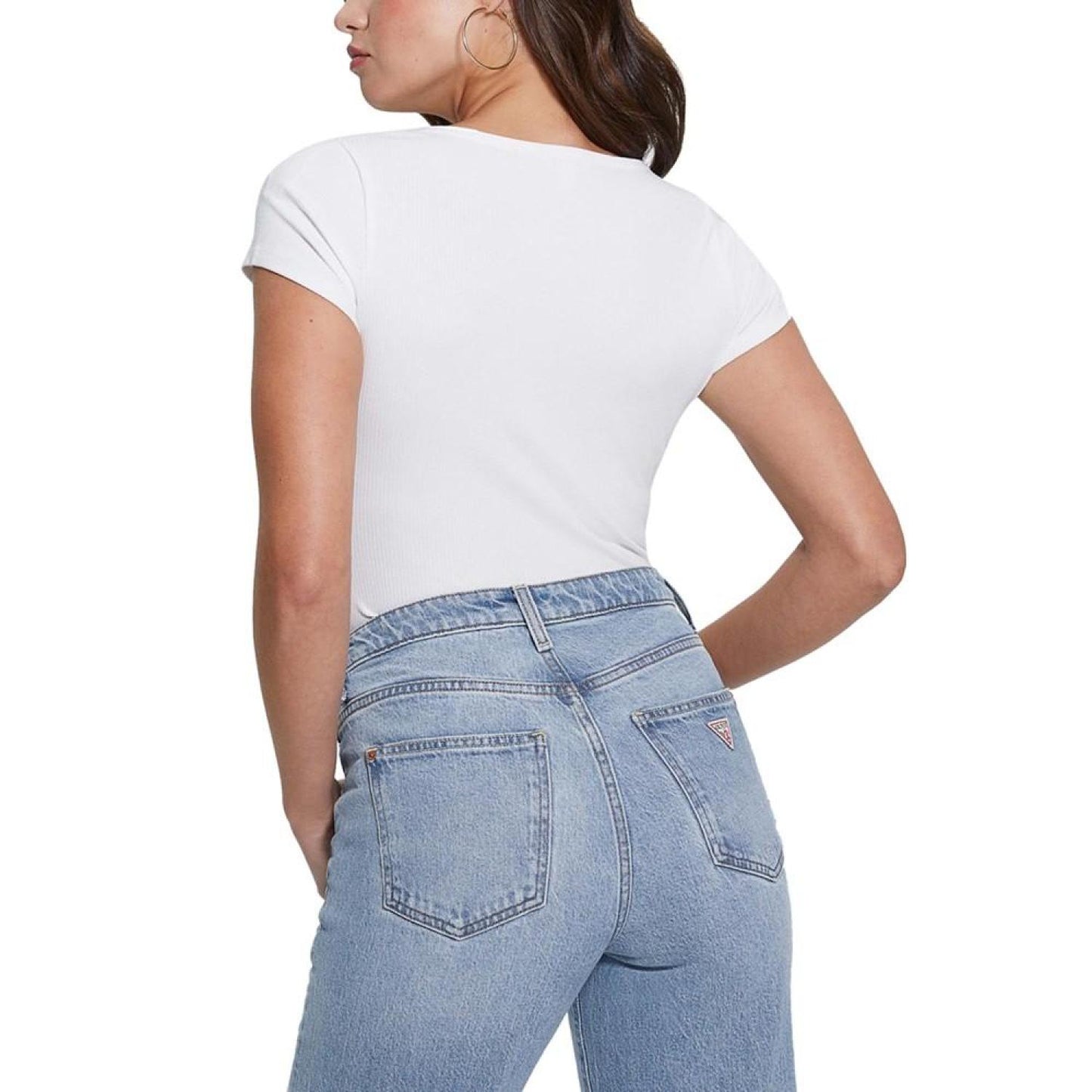WOMEN'S Karlee Jewel-Button Ribbed Henley Top