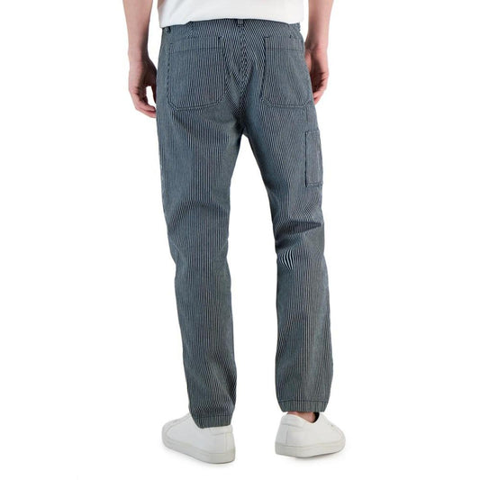 Men's Regular-Fit Straight-Leg Railroad Stripe Carpenter Pants