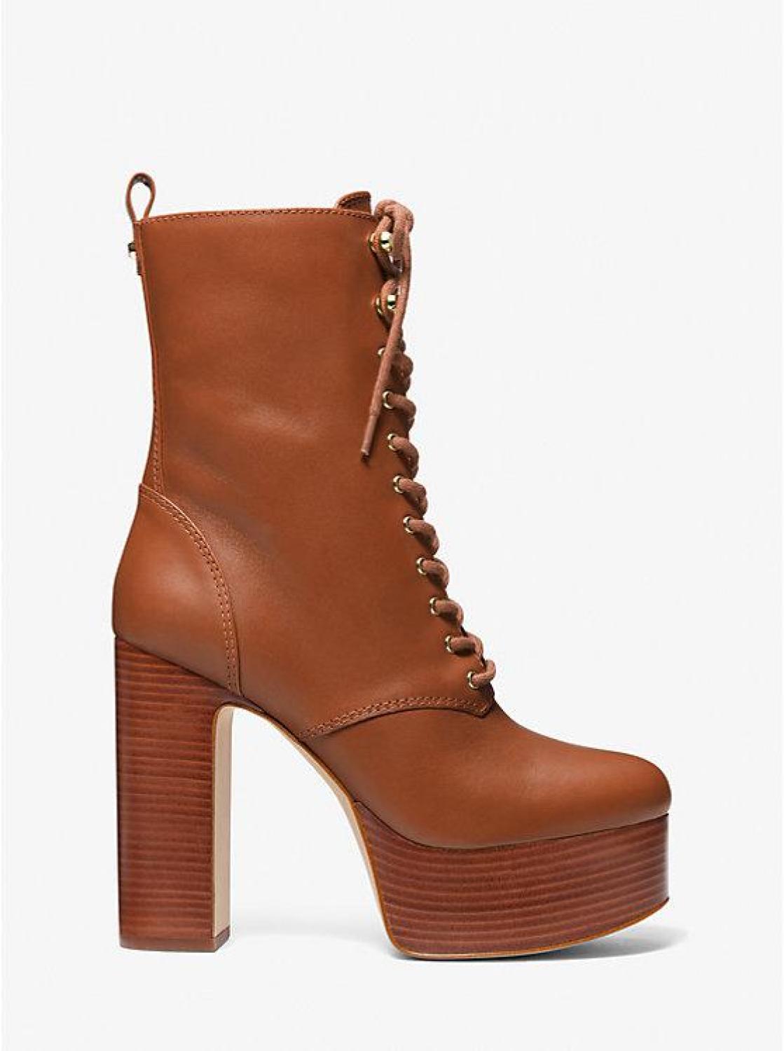 Natasha Leather Platform Boot