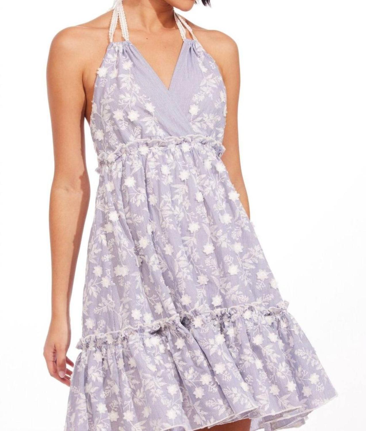 Trixie Dress In Cassis Bloom
