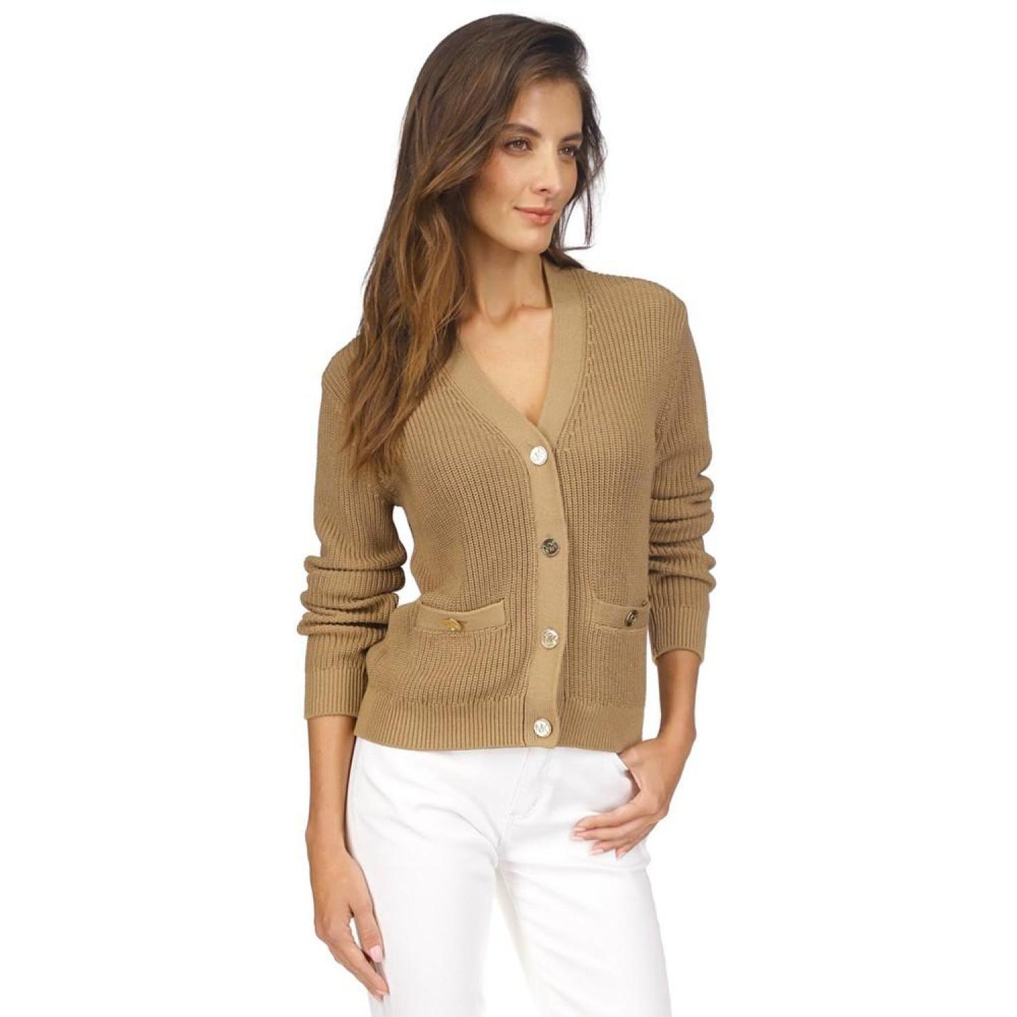 Women's V-Neck Signature-Snap Cardigan