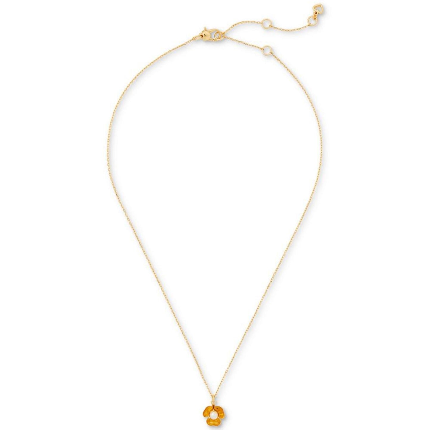 Gold-Tone Crystal Bouquet Toss Mini Pendant Necklace