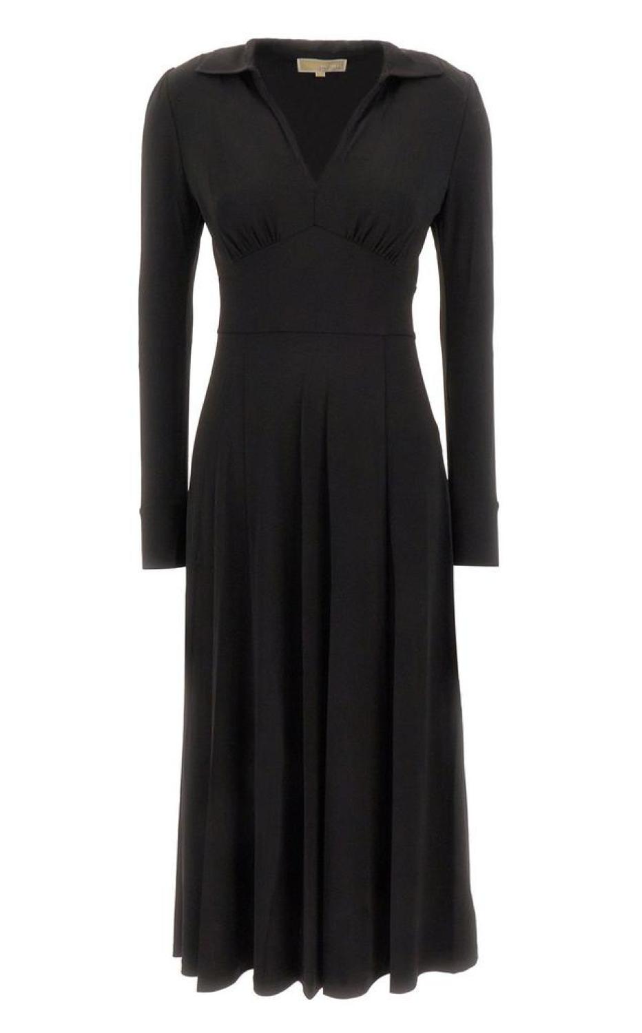 Michael Michael Kors Long Sleeved V-Neck Midi Dress Michael Michael Kors Long Sleeved V-Neck Midi Dress