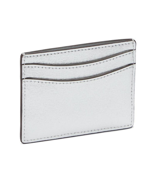 Shaken Not Stirred Embellished Metallic Saffiano Card Holder