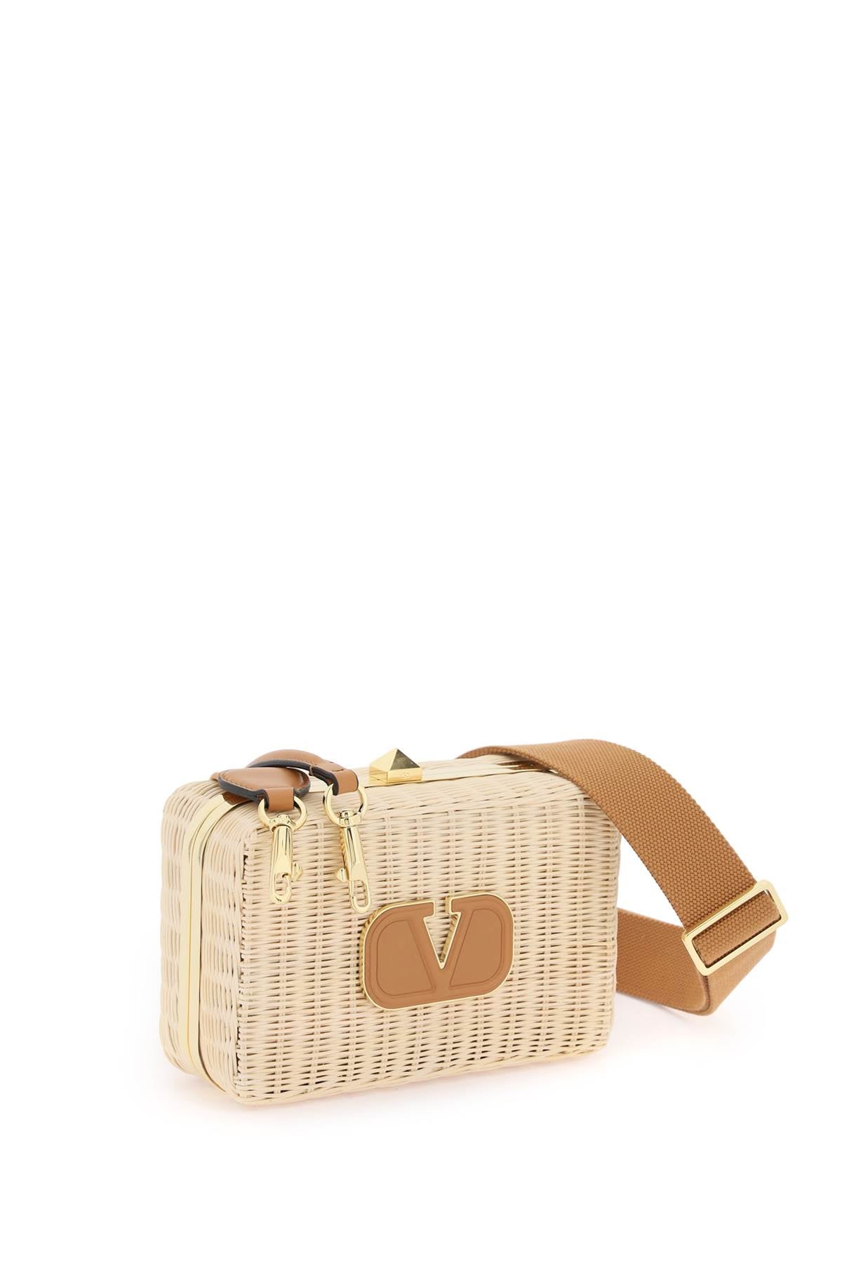 Valentino garavani "hard straw clutch bag"