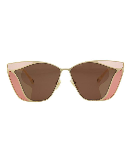 Chloe Cat Eye-Frame Metal Sunglasses