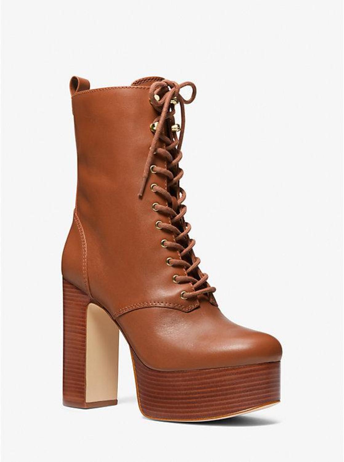 Natasha Leather Platform Boot