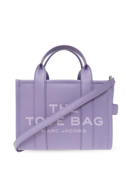 Marc Jacobs Logo Printed Zip-Up Small Tote Bag