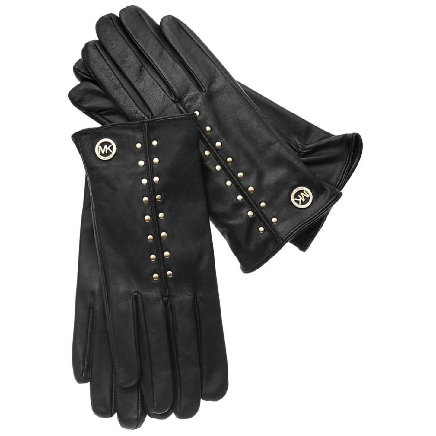 Leather Astor Studded Gloves with Touch Tips