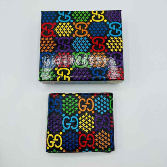 Gucci Unisex GG Supreme Psychedelic Bi-fold Wallet