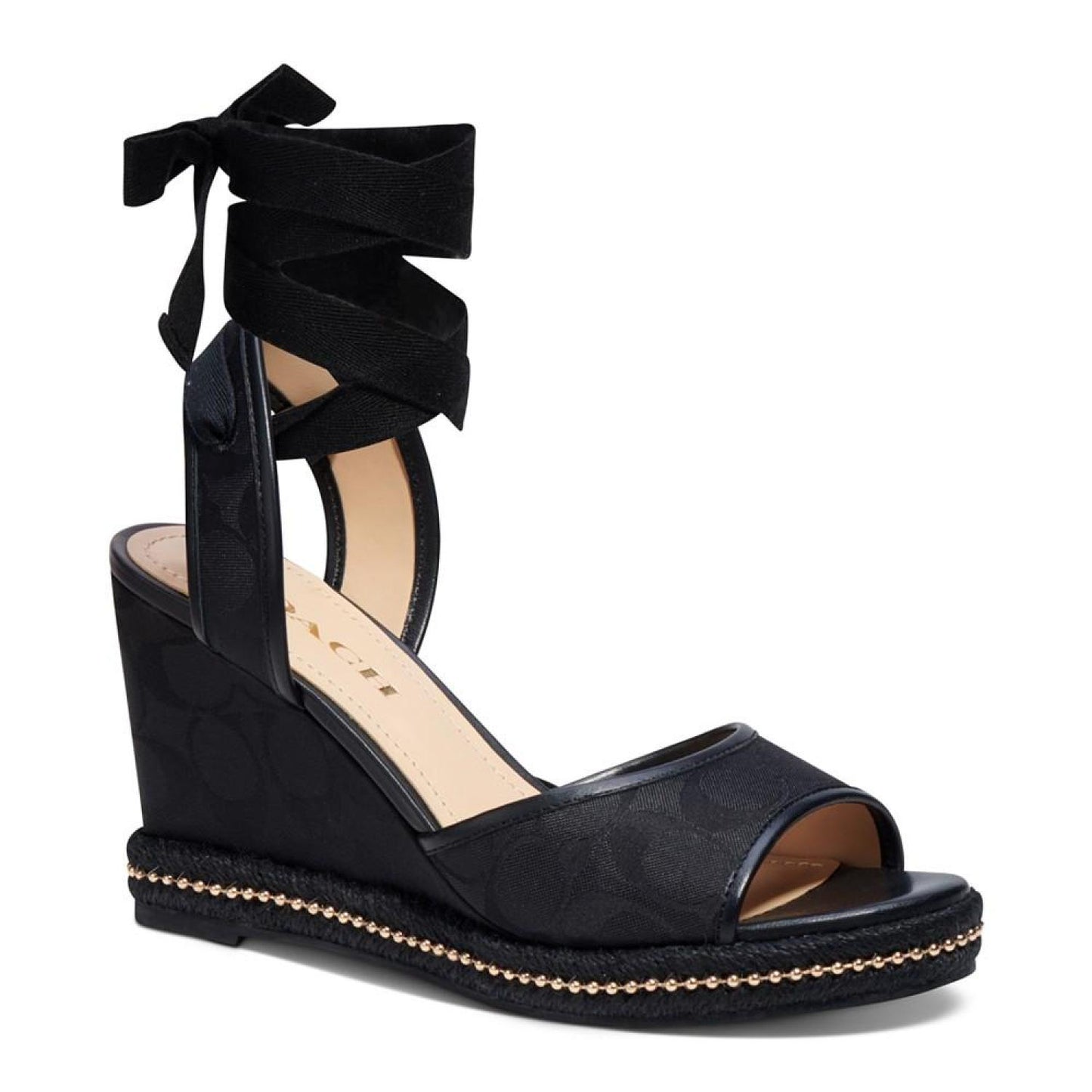 Women's Page Signature Ankle-Tie Wedge Sandals