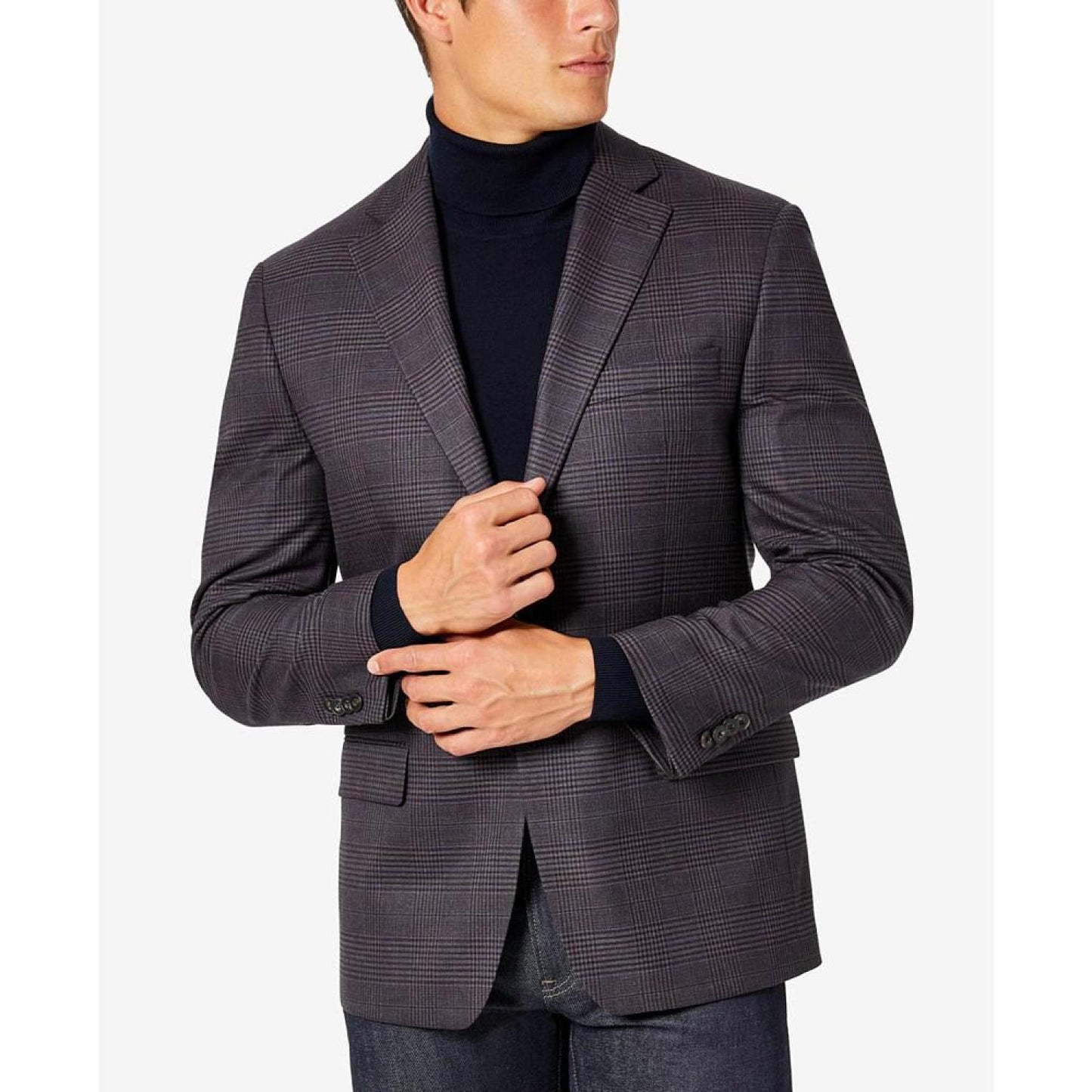 Men's Modern-Fit Pattern Check Sport Coats