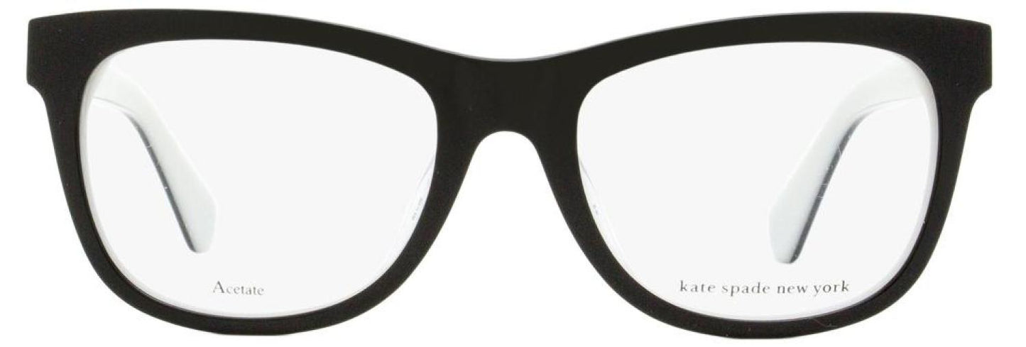 Kate Spade Women's Rectangular Eyeglasses Jackalyn 807 Black/White 50mm