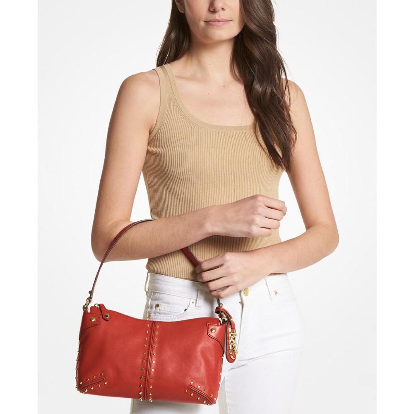 Astor Small Studded Leather Pouchette
