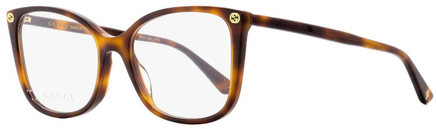 Gucci Women's Eyeglasses GG0026O 002 Havana 53mm