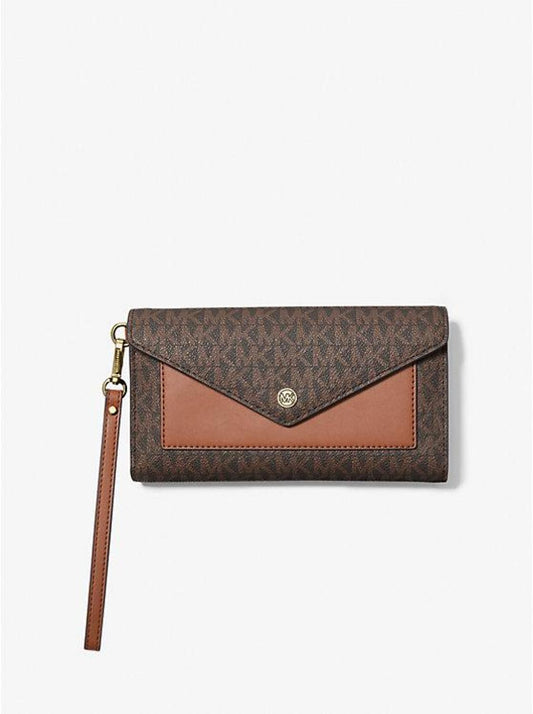 Jet Set Large Signature Logo Envelope Wristlet