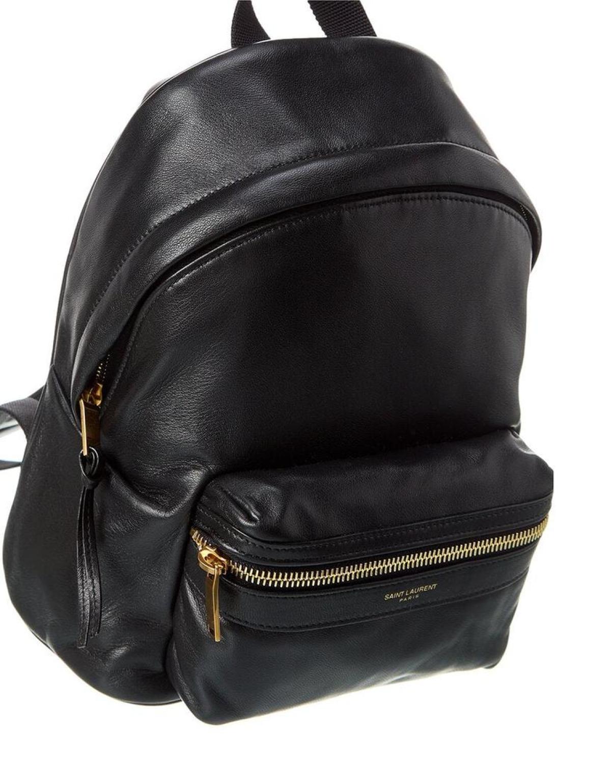Saint Laurent Bo City Toy Leather & Canvas Backpack