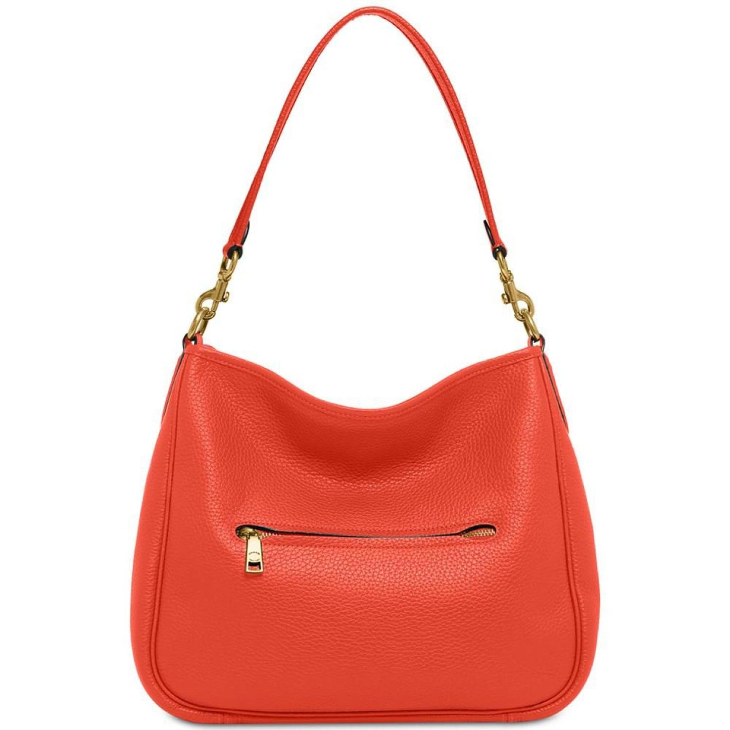 Soft Pebble Leather Cary Shoulder Bag with Convertible Straps