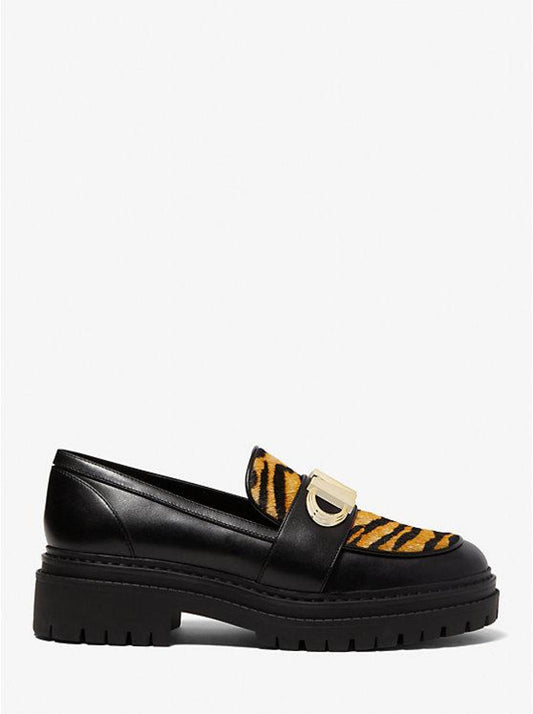 Parker Tiger Print Calf Hair and Leather Loafer