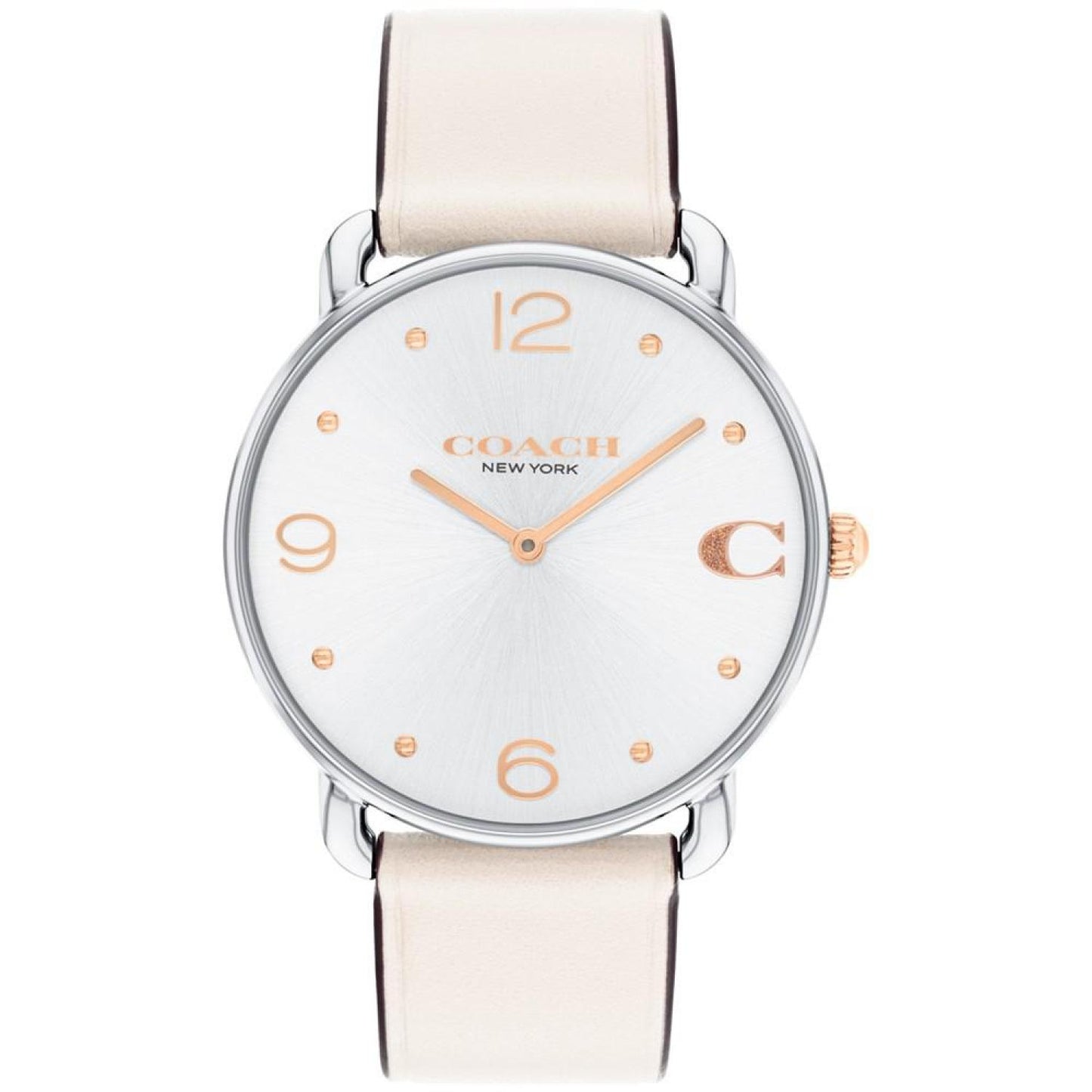 Women's Elliot Chalk White Leather Strap Watch, 36mm