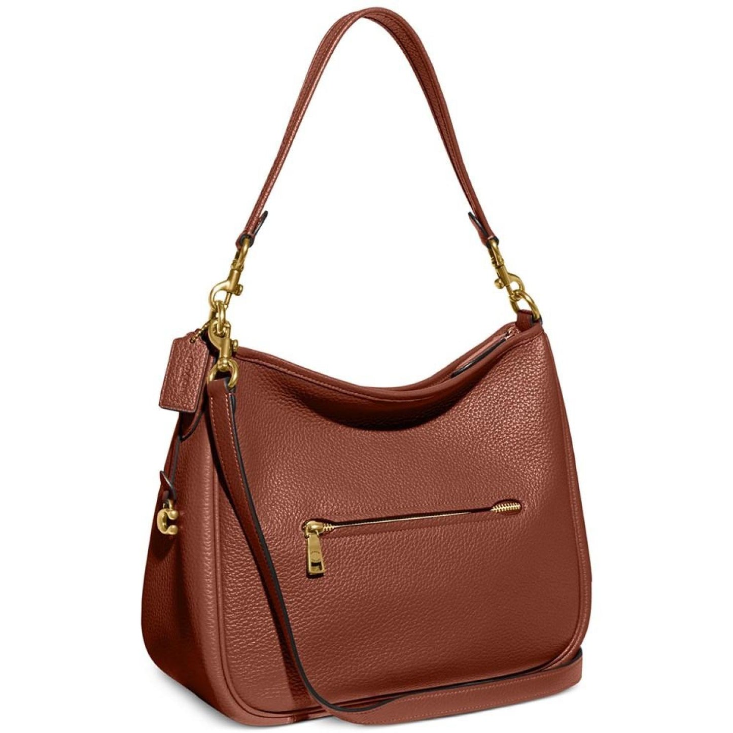 Soft Pebble Leather Cary Shoulder Bag with Convertible Straps