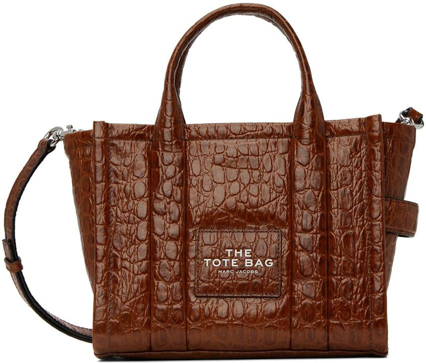 Brown 'The Croc-Embossed Small' Tote