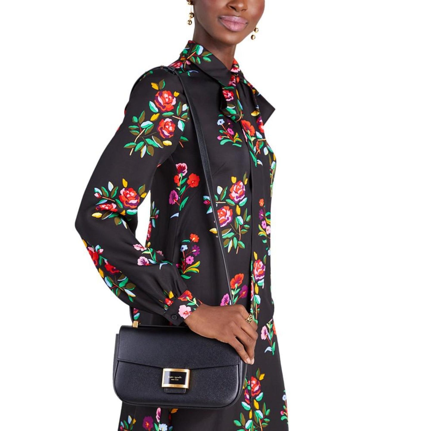 Katy Textured Leather Medium Convertible Shoulder Bag