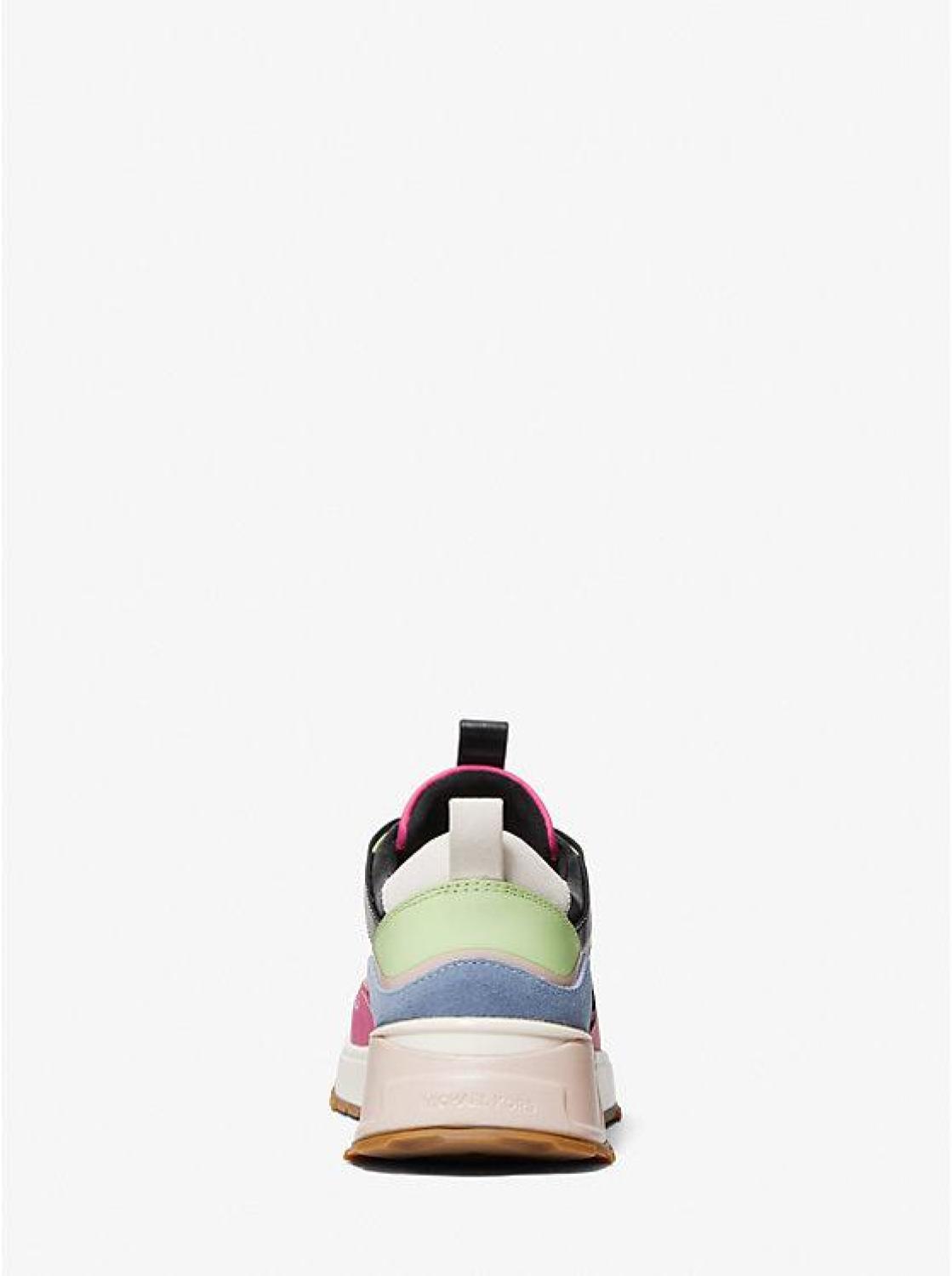 Theo Color-Block Leather Trainer