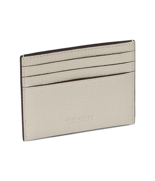 Pebble Leather Flat Card Case